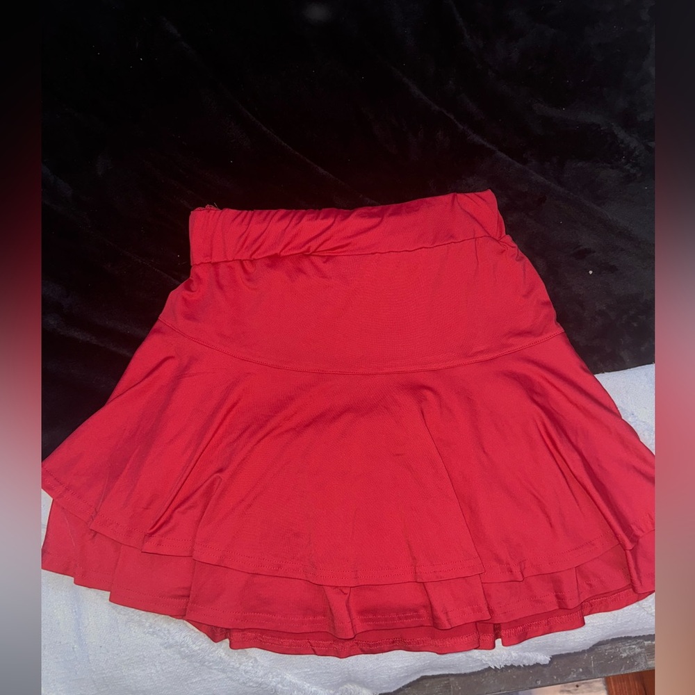 spandex material skirt. size XL red/pink. worn once